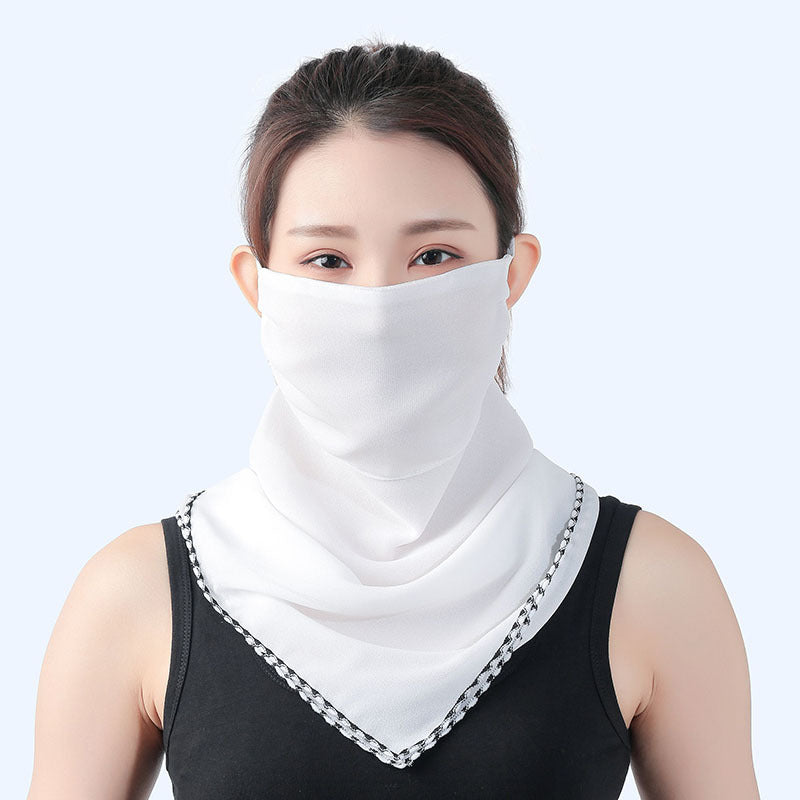 Hanging Ear Thin Face-covering Scarf Triangle Veil Scarf Limorista
