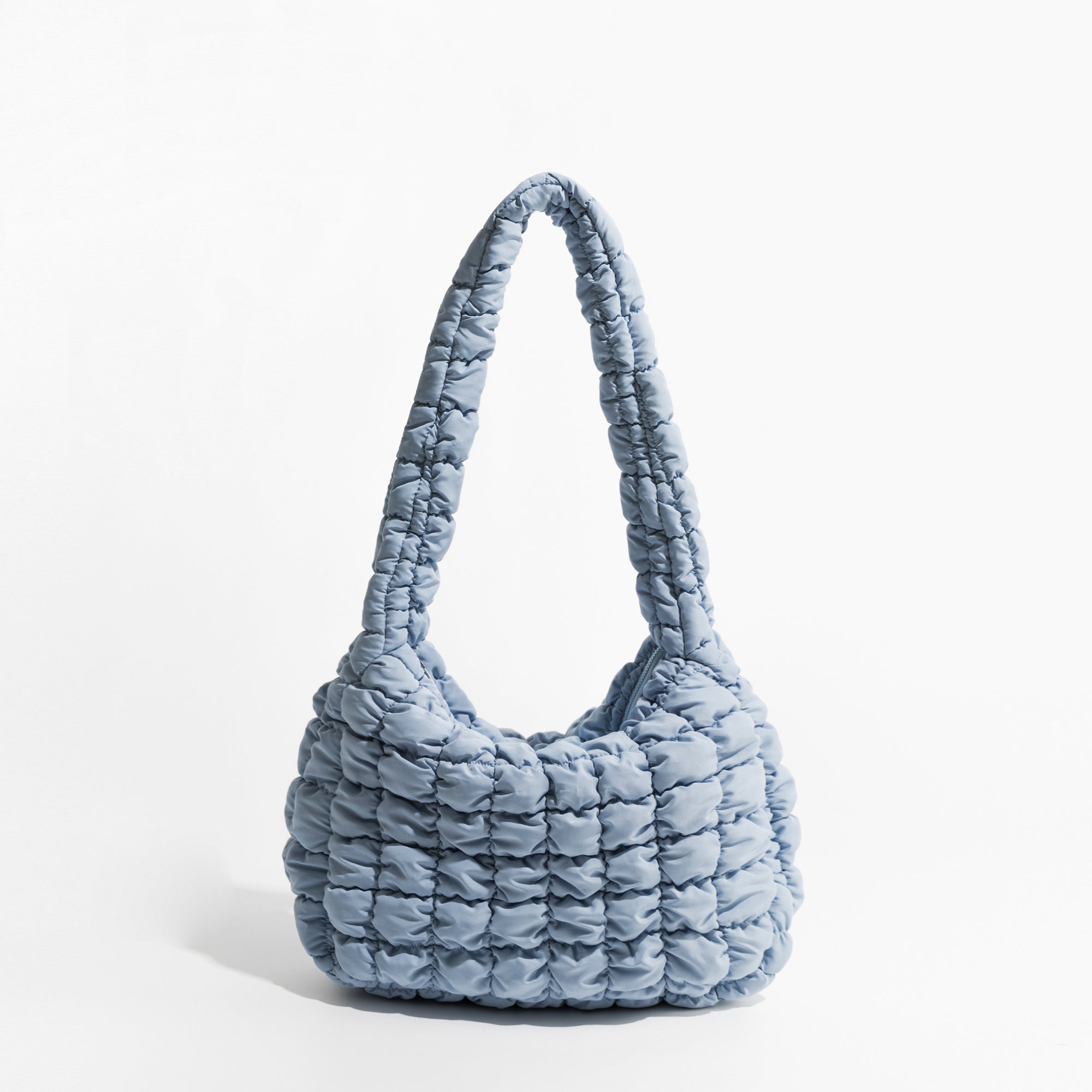 Nylon Padded Shoulder Purse Simple Trend Quilted Feather Down Women Hobo Bag Limorista