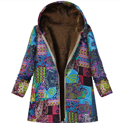 Ethnic style cotton-padded jacket Korean fashion Limorista