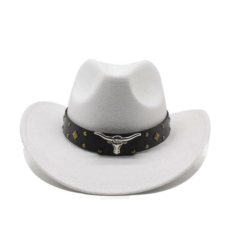 Polyester Retro Jazz Western Cowboy Hat Limorista