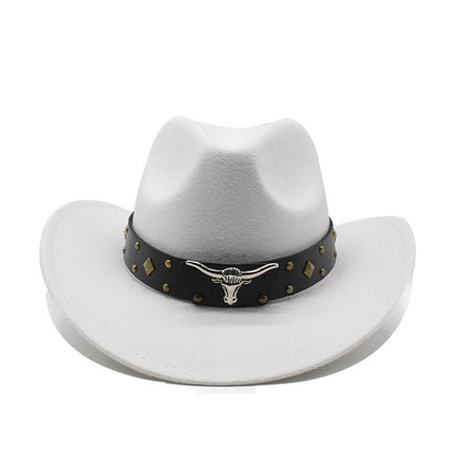Polyester Retro Jazz Western Cowboy Hat Limorista