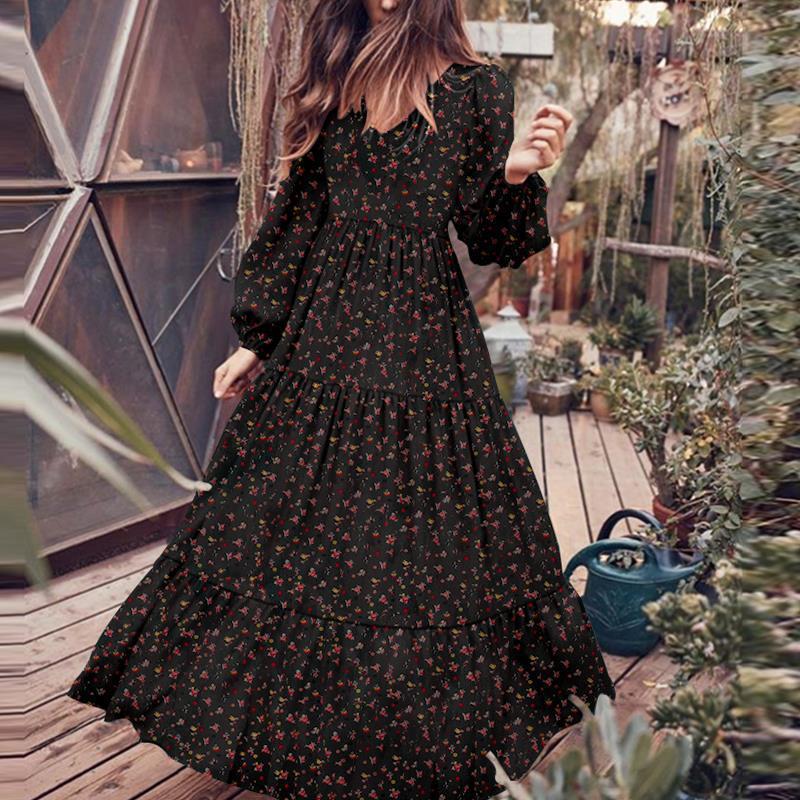 Ruffled Fashion Casual Floral Plus Size Dress Limorista