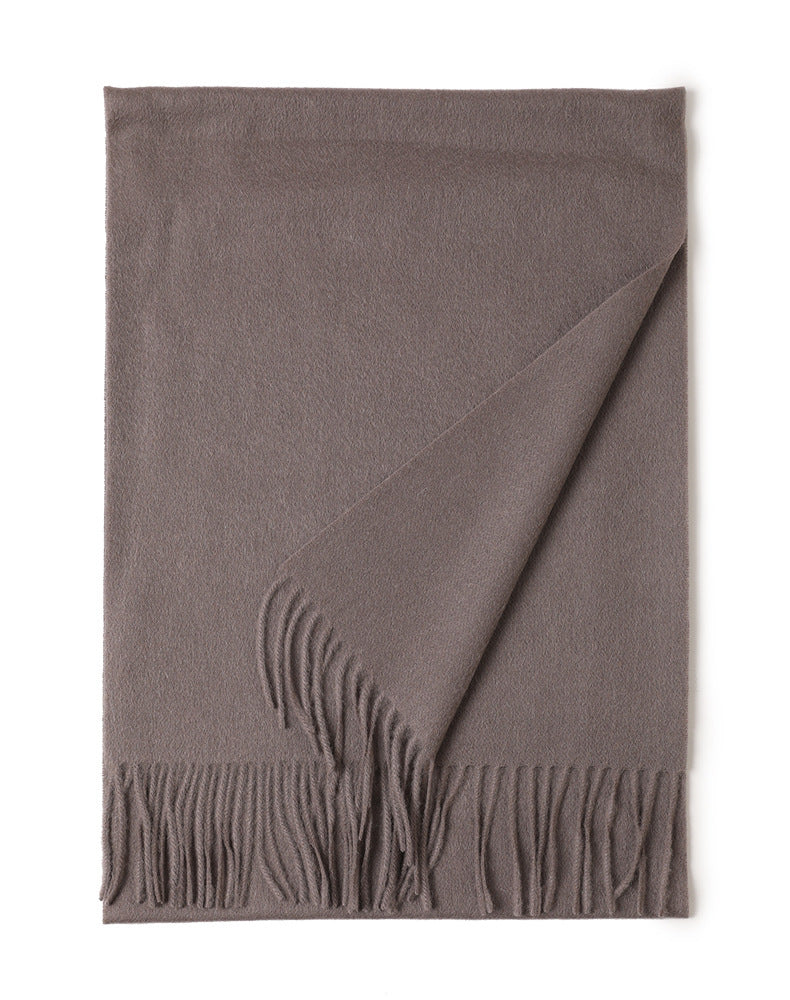 New Solid Color Wool Long Beard Warm Tassel Scarf Thick Limorista
