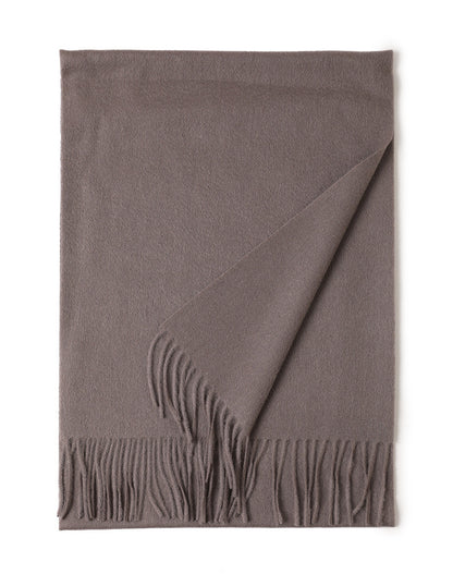 New Solid Color Wool Long Beard Warm Tassel Scarf Thick Limorista