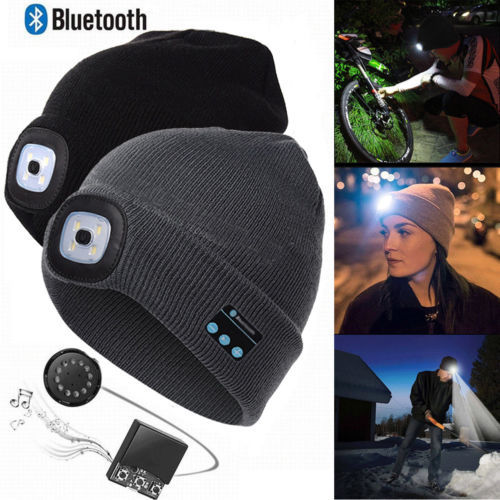 Bluetooth LED Hat Wireless Smart Headset Headphone Limorista