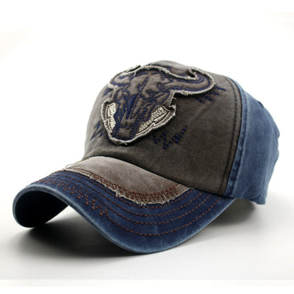 Washed Bull Head Baseball Cap Limorista