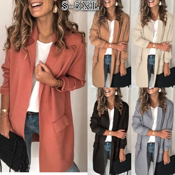 Long sleeve fake pocket casual blazer Limorista