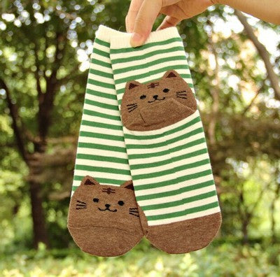 Striped Cat Socks Limorista