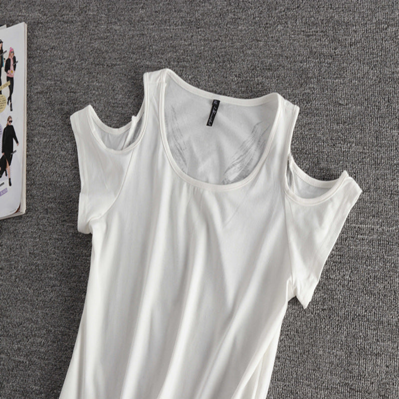 Wing print strapless T-shirt Limorista