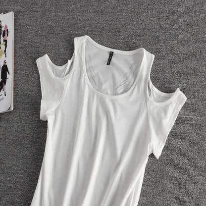 Wing print strapless T-shirt Limorista