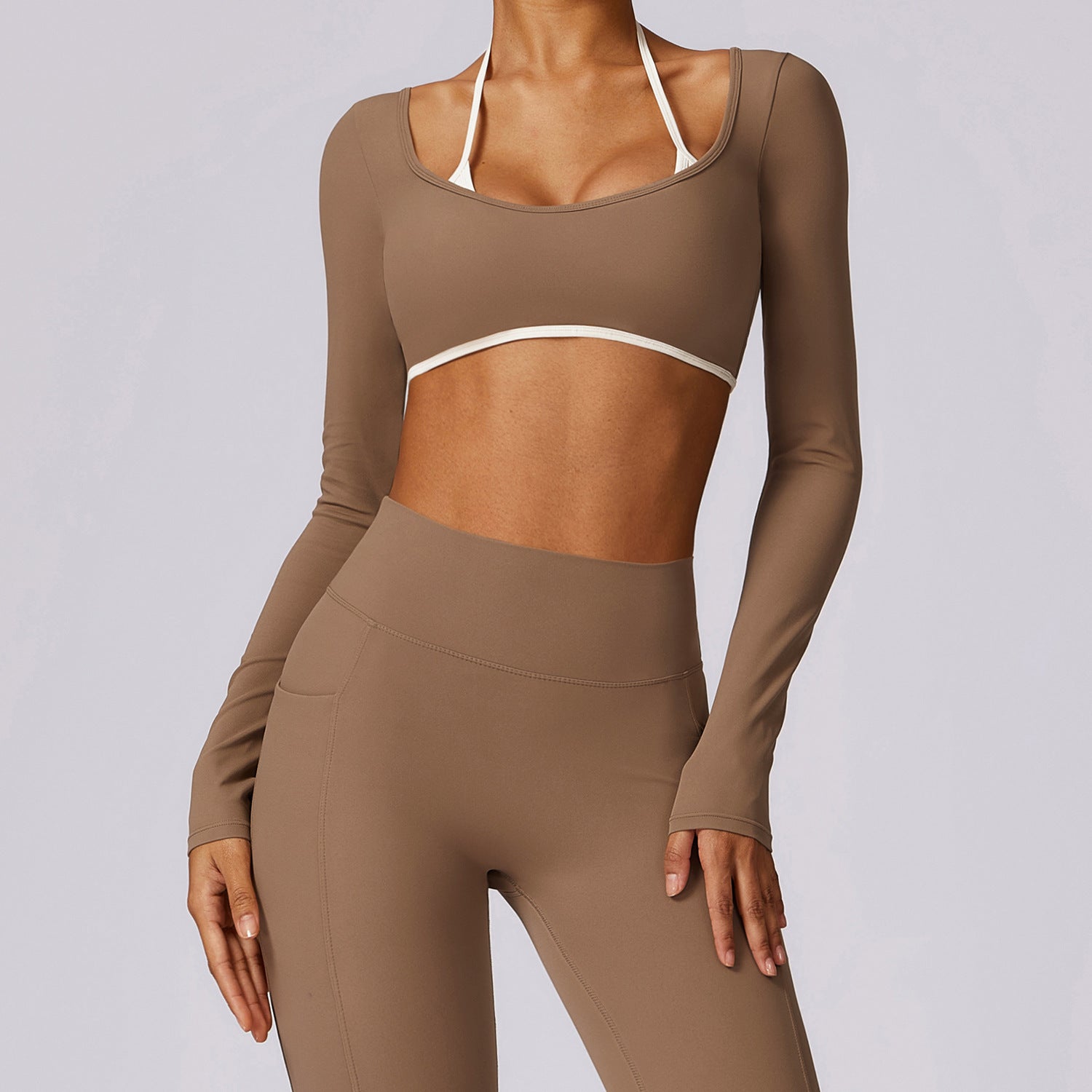 Quick-drying Beauty Back Yoga Clothing Top Long Sleeve Running Exercise T-shirt Long Sleeve Workout Clothes Limorista
