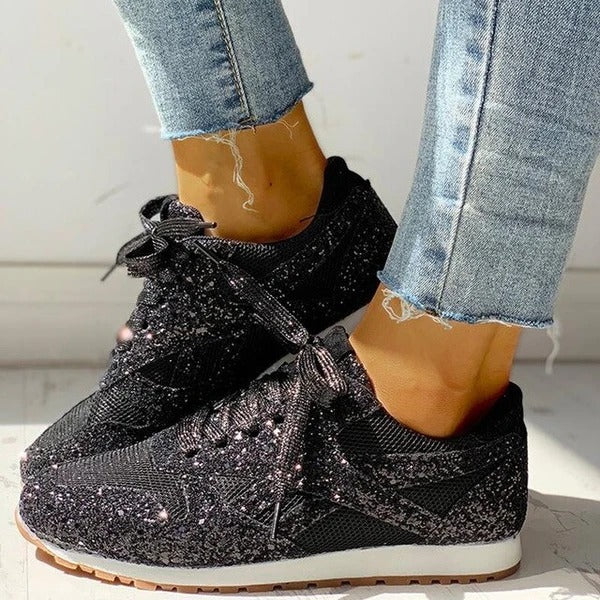 Wedge heel sequins casual shoes Limorista