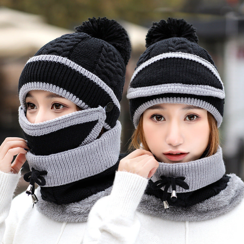 Winter Hat For Women 3pcs Knitted Beanie Hat Scarf Set Warm Hat Limorista