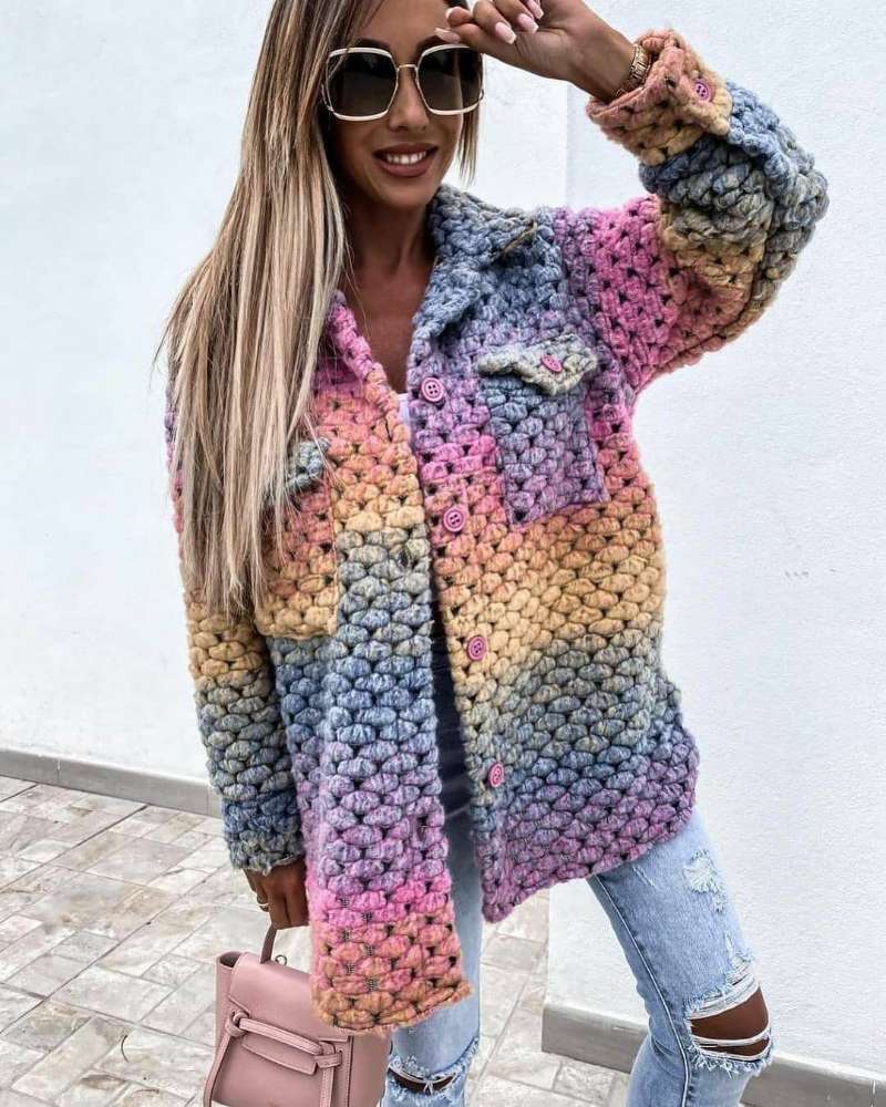 Autumn And Winter New Products Fashion Printed Ladies Woolen Coat Limorista