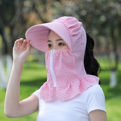 Sun protection hat female cover face summer Limorista