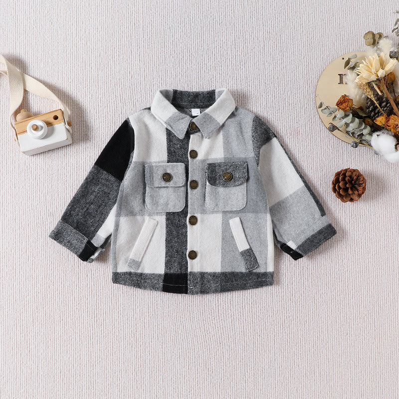 Long Sleeve Plaid Shirt With Pocket Autumn Limorista