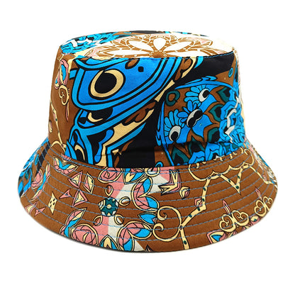 Geometric Bucket Hat Color Matching Printing Double-sided Wear Bucket Hat Limorista