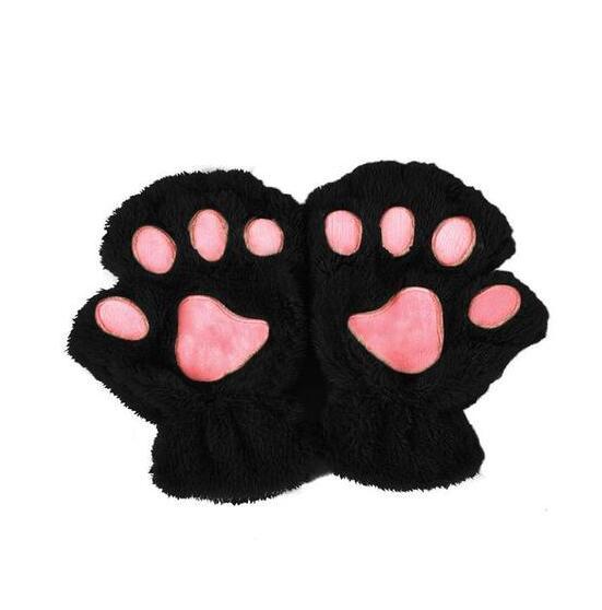 Winter Lovely Half Cover Paw Bear Cat Claw Gloves Short Finger Limorista