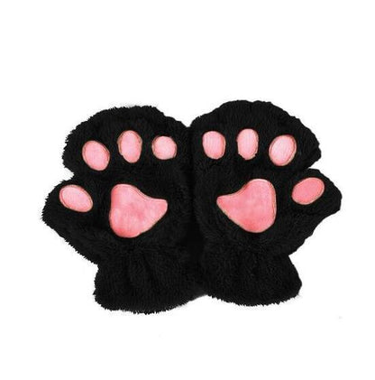 Winter Lovely Half Cover Paw Bear Cat Claw Gloves Short Finger Limorista