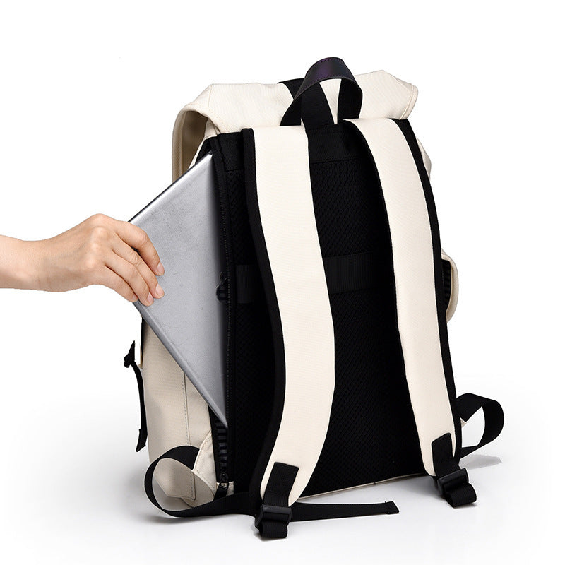 Backpack Casual Simple Solid Color New Large Capacity Limorista
