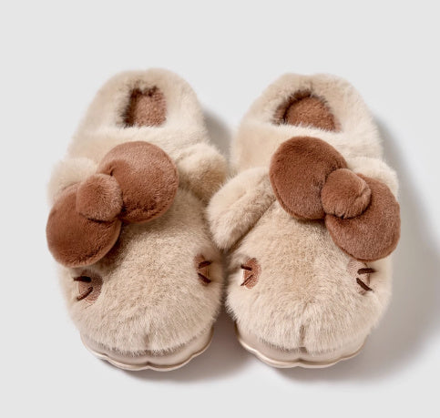 Indoor Warm Girl Plush Slippers For Home Use, Worn Outdoors In Autumn And Winter Limorista