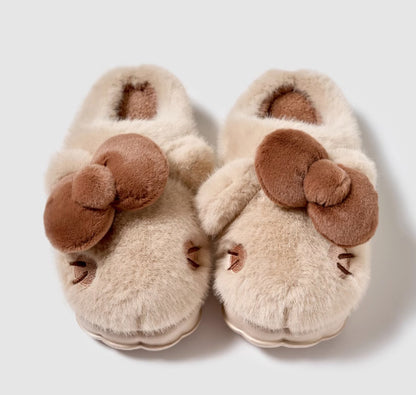 Indoor Warm Girl Plush Slippers For Home Use, Worn Outdoors In Autumn And Winter Limorista