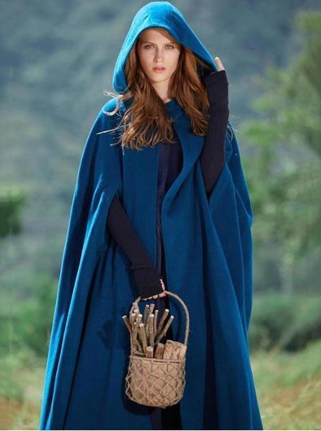Four-color hooded tie shawl Limorista