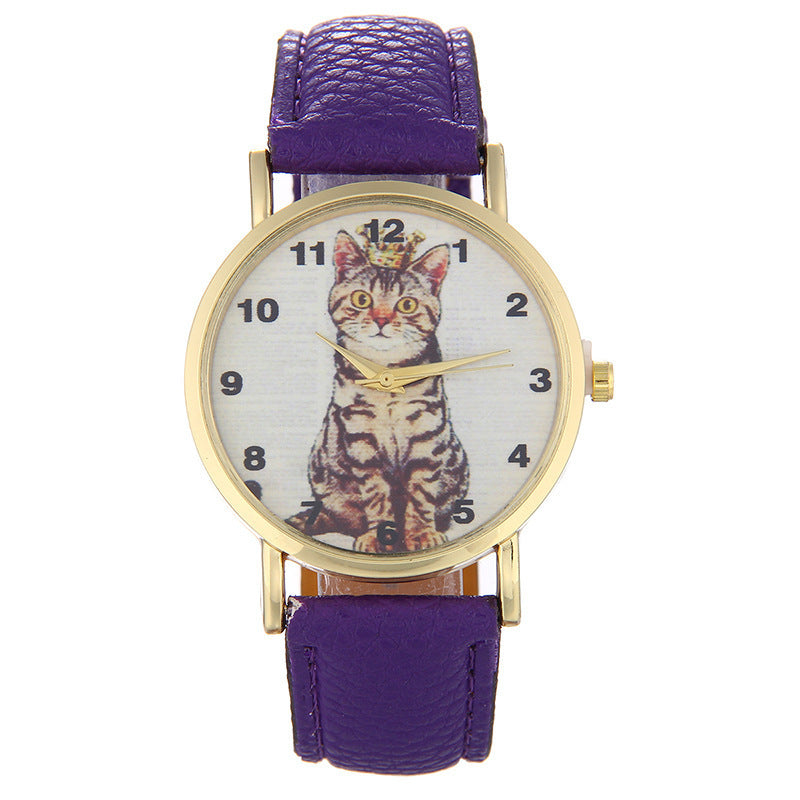 Squatting cute kitten pattern Watch Limorista