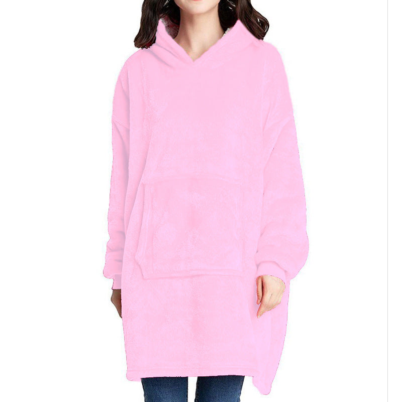 Men And Women Can Wear Zipper Flannel Lazy Blanket Limorista