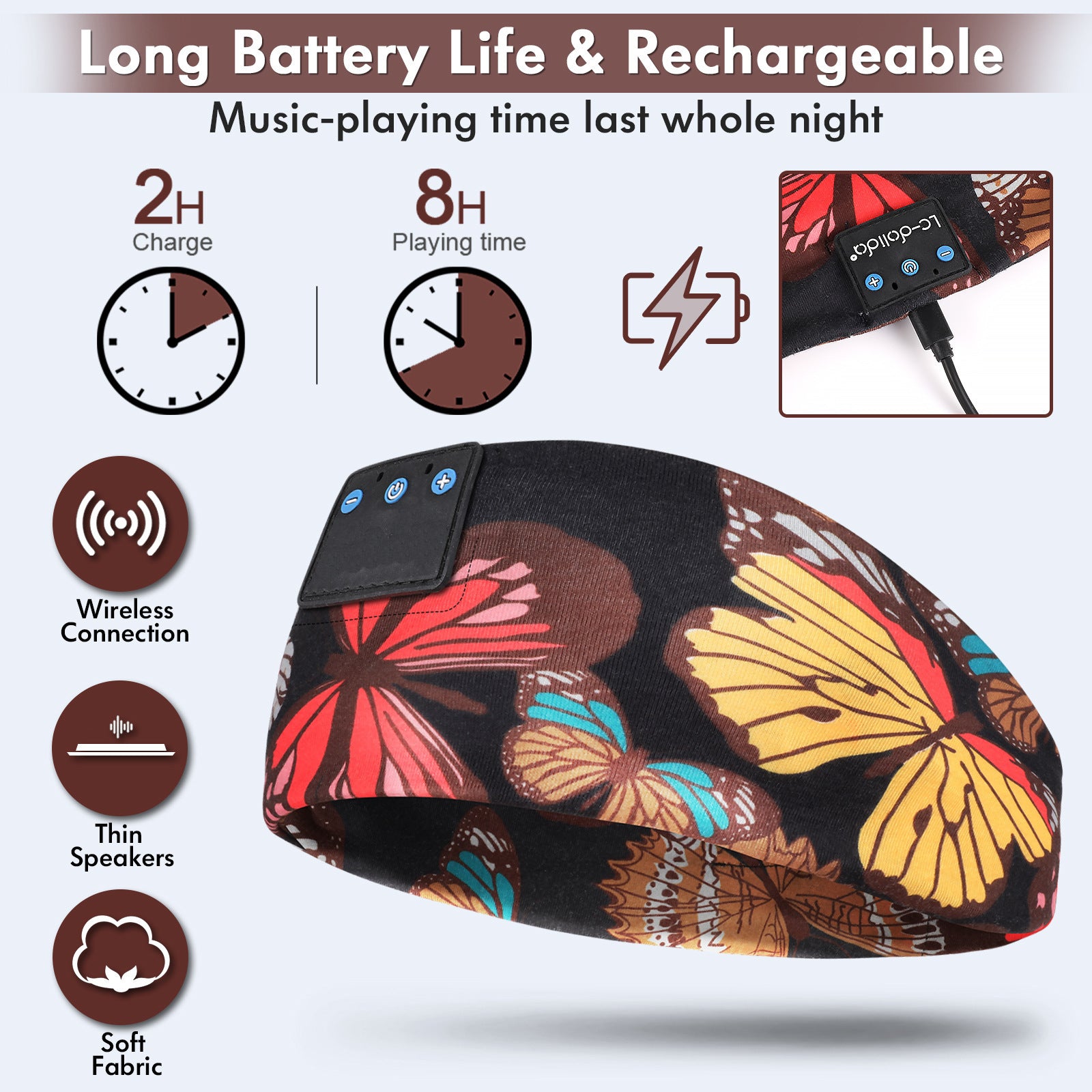 Wireless Bluetooth-compatible Sports Headband Fitness Anti-sweat Limorista