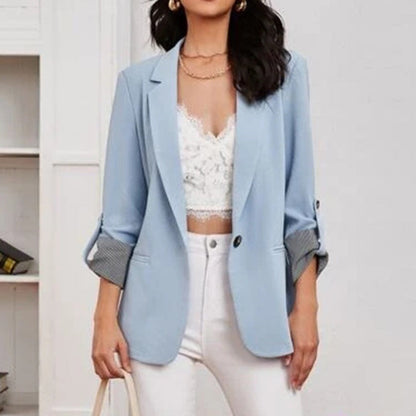 Fashion Patchwork Lapel Slim Fit Ladies Cardigan Limorista