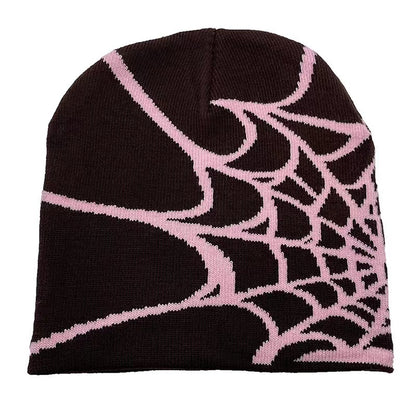 Spider Web Jacquard Knitted Hat Cold Protection In Autumn And Winter Limorista