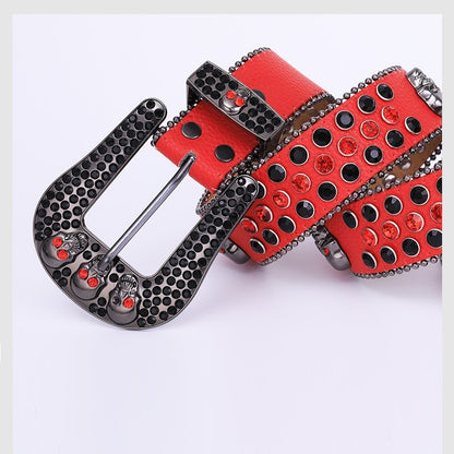 Fashionable And Popular Skull Rhinestone Belt Limorista