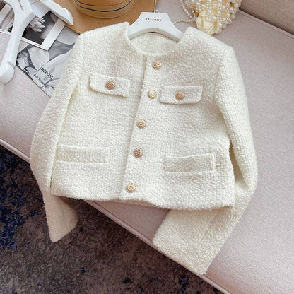 Elegant Short Socialite Classic Style Tweed Coat For Women Limorista