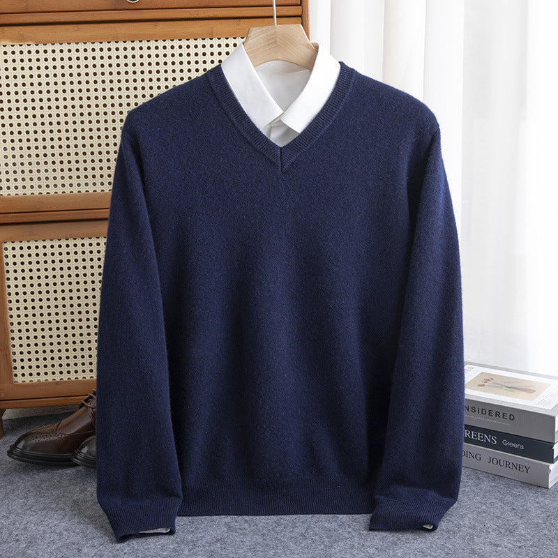 Half-collar Wool Sweater Male Limorista