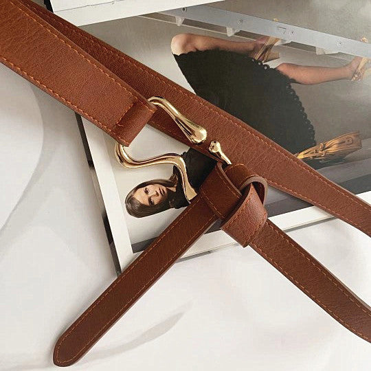 Thin Belt With Suit Coat Knot Decoration Limorista