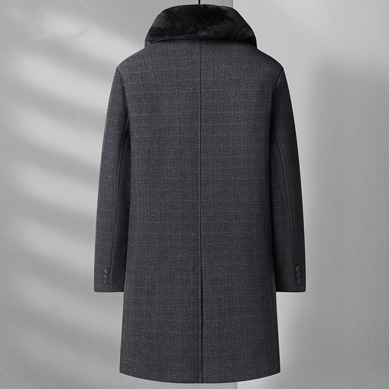 Middle Aged And Elderly Wool Overcoat Men Warm Limorista