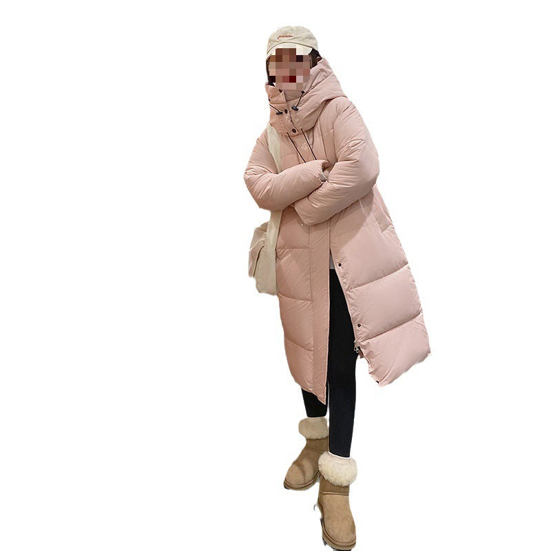 Loose Thick Long Stand-up Collar Hoodie Padded Coat Cotton-padded Coat Limorista