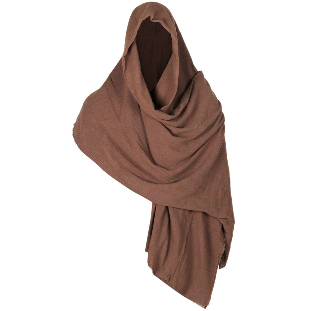 Halloween Medieval Cotton Scarf Cape Wanderer Cloak Limorista