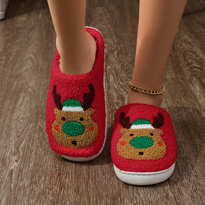 Christmas Home Slippers Indoor Soft Bottom Mute Warm Limorista