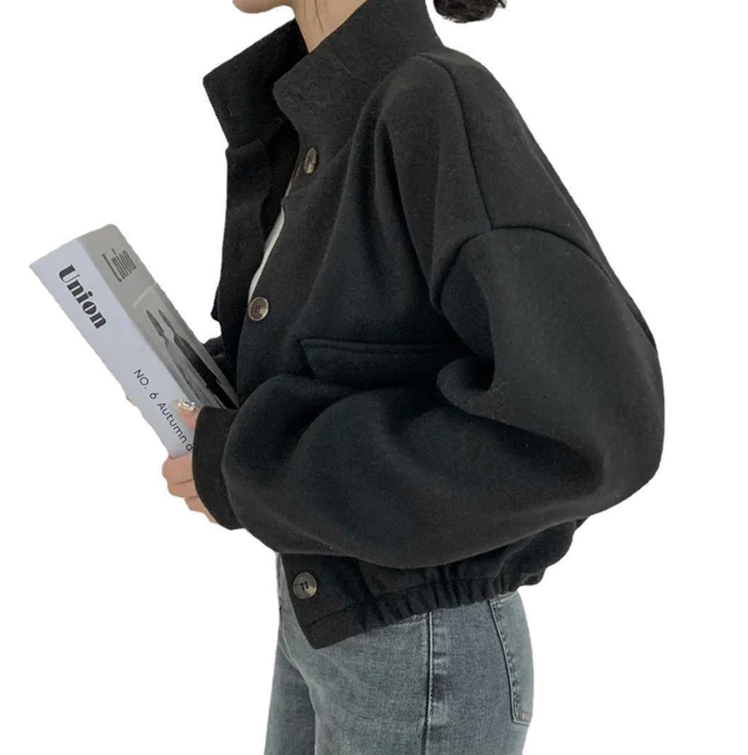 Short Idle Style Loose Casual Woolen Woolen Coat Limorista
