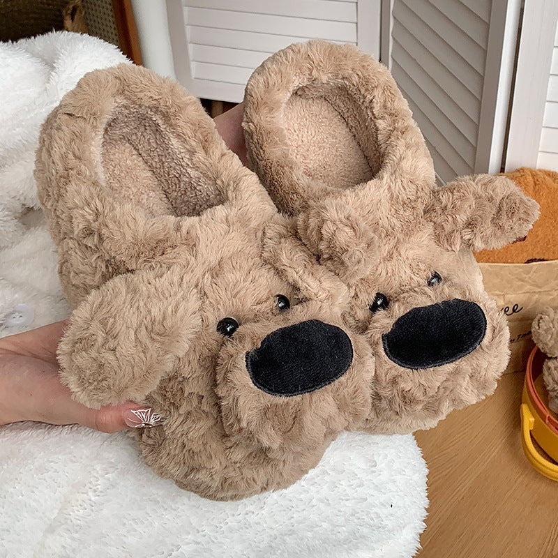 Cute Warm Nose Dog Shoes Room Non Slip Cotton Slippers Limorista