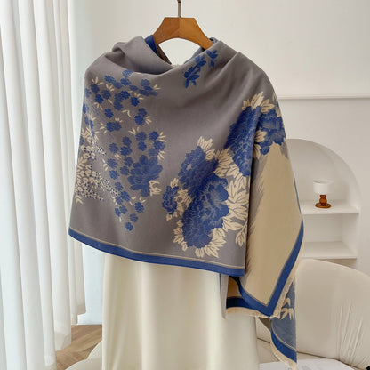 Retro High Sense Artificial Cashmere Scarf Limorista
