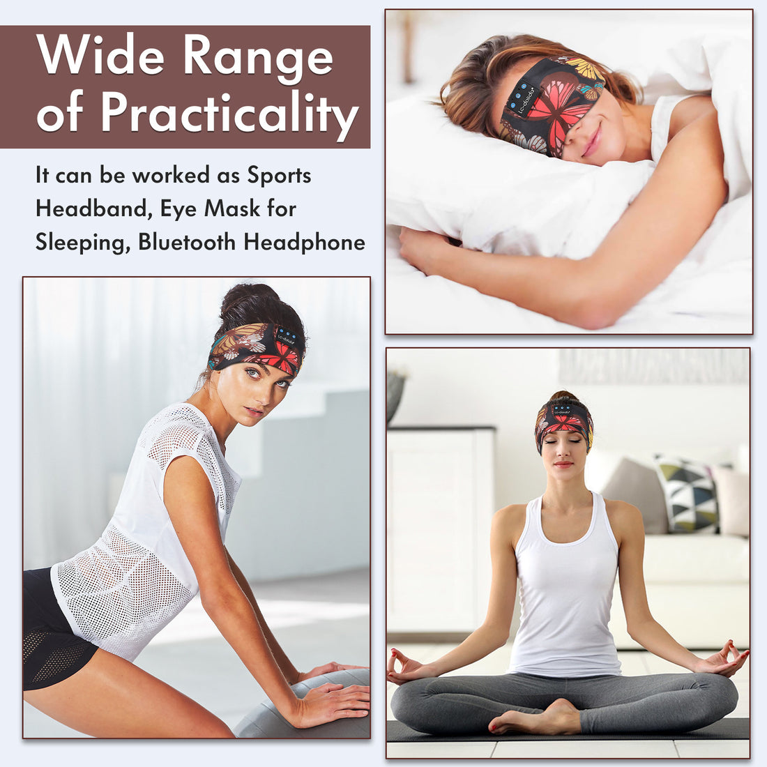 Wireless Bluetooth-compatible Sports Headband Fitness Anti-sweat Limorista