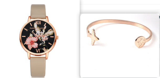 Lvpai Marke Frauen Armband Uhr Mode Rose Gold Blumen Leder Einfache Frauen Kleid Uhren Luxus Business Geschenk Uhr Uhr Limorista