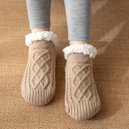 Winter Knitted Plush Floor Socks Home Warm Non-slip Carpet Socks Women Limorista
