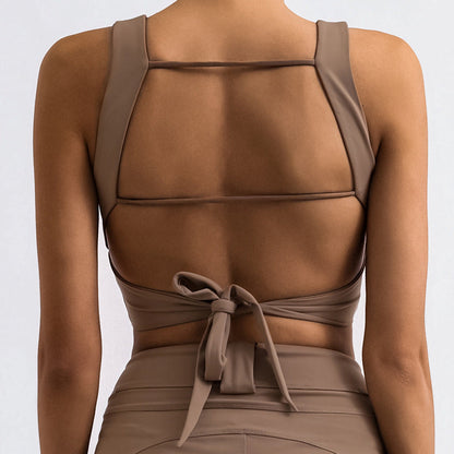 Quick-drying With Chest Pad Nude Feel Yoga Straps Top Limorista