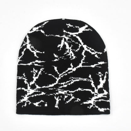 Spider Web Jacquard Knitted Hat Cold Protection In Autumn And Winter Limorista