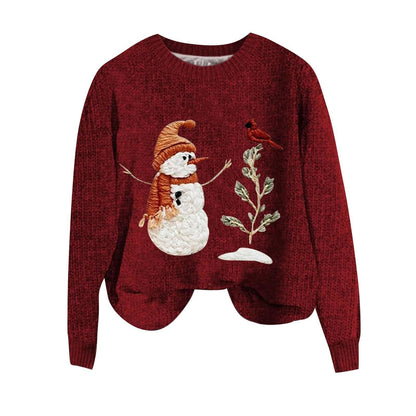 Bodkin Cloth Coat Christmas Elements 3D Printing Round Neck Limorista