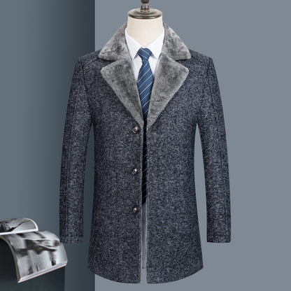 Woolen Coat Autumn And Winter Clothing Middle-aged Men&